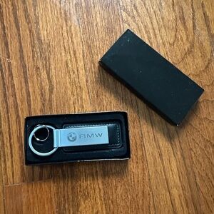 BMW Silver and Black Keychain with Box